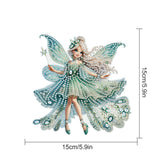 AiYuanzsh Green Butterfly Fairy Diamond Art Painting Hanging Pendant Kit Special Shaped Diamond Dots Art Acrylic Ornaments Diamond Art Painting Pendant for Adult Home Wall Window Decor Gift AiYuanzsh