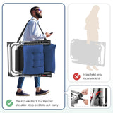 Yaheetech Zero Gravity Chair, Folding Reclining Lounge Recliner with Removable Pad & Headrest & Side Cup Holder Tray for Indoor and Outdoor Navy Blue/2 Yaheetech