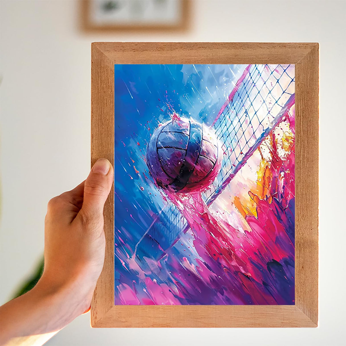 UPABLUNSO Volleyball Diamond Painting Kits for Adults, Ball Diamond Painting Art Kit for Adult, DIY Full Drill Diamond Art Painting, 5D Gem Art and Crafts for Home Wall Decor Gift 12x16 Inch UPABLUNSO