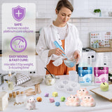 LET'S RESIN Liquid Silicone for Squishy Maker, 140oz Super Soft Flex Rubber for Taba Squishy, Molding Cat's Paw, DIY Decompression Gift LET'S RESIN