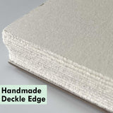 tumuarta Deckle Edge Paper Sketchbook, 92 LB, 150 GSM, 80 Sheets Mixed Media Paper, Acid Free, Handmade Journal Hardbound Sketch Book for Pencil, Ink, Markers, Acrylic and More (6" X 6") tumuarta
