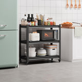 TOPASS Workbench on Wheels, Adjustable Heavy Duty Work Table with Wheels, Heavy Duty Workstation, Metal Tool Work Bench for Garage Warehouse Workshop, 32" H x 18" D x 34" W Topass