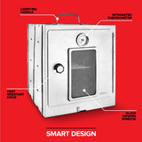 Modern Innovations Portable Camping Oven, Folding Camping Stove for Baking Cinnamon Rolls, Breads, and Muffins, Outdoor Portable Oven for Use with Wood Burning Fire, Propane Stoves, Campers, and More Modern Innovations