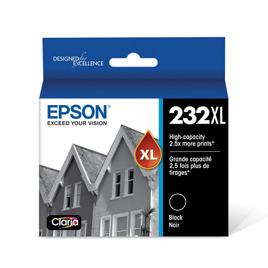 EPSON 232 Claria Ink High Capacity Black Cartridge (T232XL120-S) Works with WorkForce WF-2930, WF-2950, Expression XP-4200, XP-4205