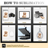 Junkin 24 Pcs Sublimation Rhinestone Trays Pendant Set, Including 6 Double Sided Blank Rhinestone Bezel Trays, 6 Pcs Thick Chains with 12 Sublimation Discs for Making (Multiple Style) Junkin