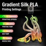 YXPOLYER PLA Filament Premium 4-Color Silk PLA 3D Printer Filament 1.75mm 1kg, Multicolor Mini Rainbow, Gold, Green, Purple, Bronze yxpolyer