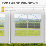 DWVO 16x32 ft Outdoor Heavy Duty Party Tent Wedding Event Shelters Upgraded Galvanized Canopy with Large White Roof, Removable Sidewalls & Storage Bags DWVO