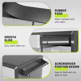 Rumetol 55"W Heavy Duty Rolling Workbench with Drawers and Storage,1000 LBS Capacity Work Bench with Lockable Cabinet & Adjustable Shelf,Garage Workbench with Pegboard & Wheels for Garage/Repair Shop Rumetol