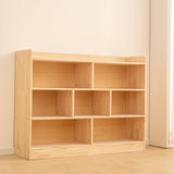 ChubanCraft 3-Tier 7-Compartment Wooden Storage Cabinet for Kids - Natural Finish Classroom Organizer ChubanCraft