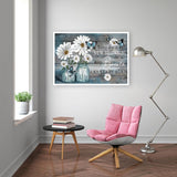 BOHADIY Daisy Diamond Painting Kits for Adults Diamond Art Kits for Adults Beginner, Inspirational DIY Full Drill Diamond Dots Paintings with Diamonds 5D Gem Art and Crafts Home Wall Decor Bottle BOHADIY