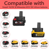 DM18GL Battery Adapter, Compatible for Dewalt 18v-20v & for Milwaukee Milwaukee M18 18v Batteries, Convert to Craftsman19.2 Volt Battery, Use for Craftsman 19.2V Nickel Power Tools Echoyee