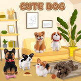 Mayboos 6 PCS Needle Felting Kit, Animal Needle Felting Beginner Kits Wool Felt Needle Felting Tools with Instruction for DIY Craft Animal Home Decoration (Cute Dog) Mayboos