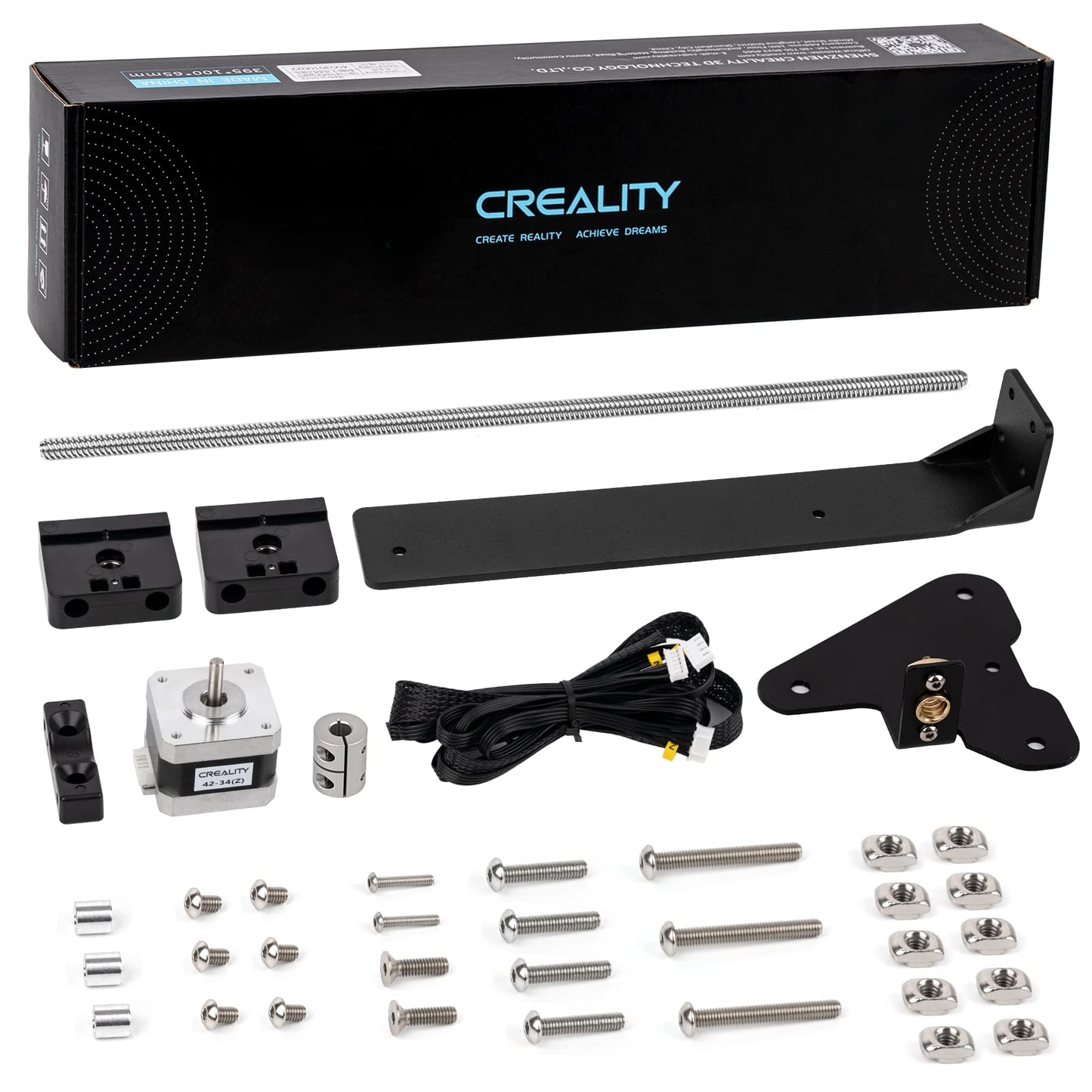 Creality 3D Printer Ender 3 Dual Z-axis Upgrade Kit with Lead Screw, Metal Power Supply Holder and Stepper Motor, 3D Printers Dual Screw Rod Upgrades Kit for Ender 3, Ender 3 Pro, Ender 3 V2 - WoodArtSupply