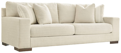 Signature Design by Ashley Maggie Contemporary Upholstered Sofa with Accent Pillows, Off-White Signature Design by Ashley