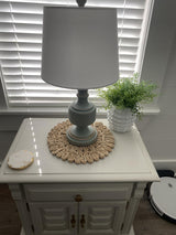 DELAQIKO 13.8" Round Corn Husk Placemats | Boho Woven Rattan Table Mats | Natural Spring Farmhouse Plate Chargers | Handmade Rustic Wicker Place Mats for Christmas Wedding (Set of 4) DELAQIKO