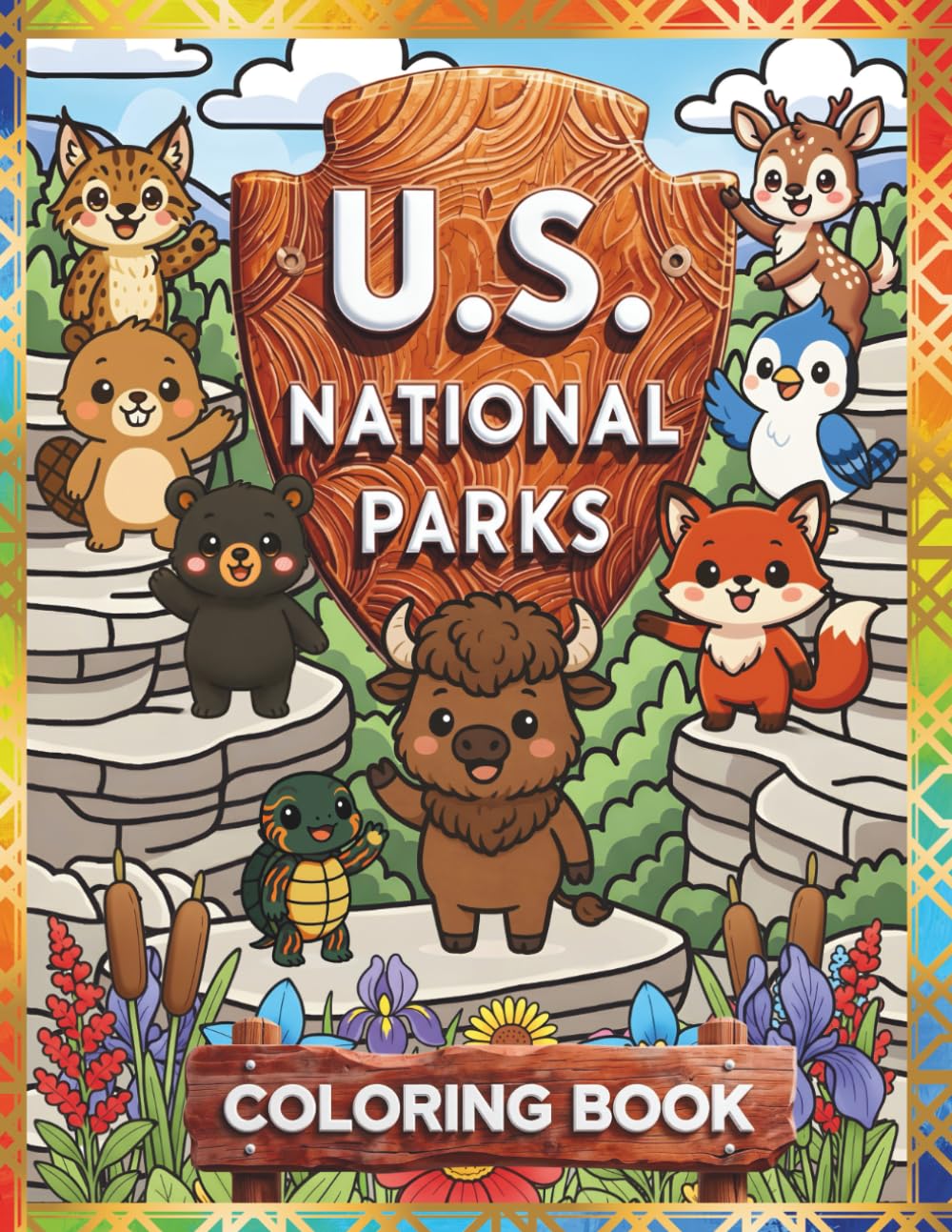 U.S. NATIONAL PARKS - COLORING BOOK (WILDLIFE & NATURE SERIES) Majosta