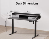WALKINGDESK 48x24 Inches Electric Standing Desk with 2 Drawers, Height Adjustable Stand up Desk for Home Office, Inches Ergonomic Sit to Stand Desk with Storage Shelf, DIY Board, Hooks, Black WALKINGDESK