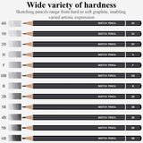 Sketch Pencils for Drawing, Set of 12 Drawing Pencils for Sketching Medium (6B - 4H), Artist Graphite Pencils, Sketch Set for Artists for Sketching Supplies, Art Supplies. Aenir