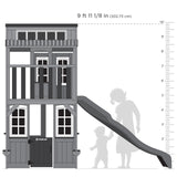 KidKraft Cliffbrook Wooden Outdoor Two-Story Playhouse with Slide KidKraft