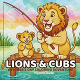 Lions & Cubs – A Father's Day Coloring Adventure: A Heartwarming Lion Coloring Book for Dad and Kids with 30 Bold & Beautiful Wildlife Designs to Celebrate a Father's Strength and Love Majosta