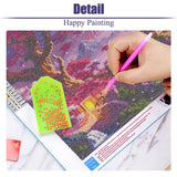 pchmcu 5D Large Diamond Art Painting,Landscape Diamond Art Kits for Adults,DIY Full Drill Crystal Rhinestone Arts and Crafts,Moon Tree Art Painting with Diamond Home Wall Decor 27.5 X 15.7inch pchmcu