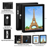 ANZAKY Hidden Safe with Lock, Wooden Picture Frame Diversion Safe, Large Hidden Money Safe with Customizable Foam, Hidden Compartment, Secret Decor Concealment Furniture, 11 x 14 inchs, Black ANZAKY