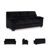 Signature Design by Ashley SimpleJoy Modern Sofa for Living Room, Black Signature Design by Ashley
