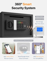 FORFEND Smart Depository Drop Safe App Alarm| Voice Command Office Deposit Safe Box Front Drop Slot | Tamper Proof Money Safe for Business Cash Slip FORFEND Security
