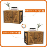 DWANTON Litter Box Enclosure, Cat Litter Box Furniture Hidden, Reversible Entrance Can Be on Left or Right Side, Wooden Cat Washroom Indoor, Warm Brown, 27.6 Inches Dwanton