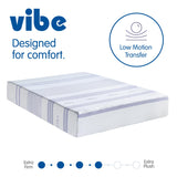 Vibe Gel Memory Foam Mattress, 12-Inch CertiPUR-US Certified Bed-in-a-Box, King, White Vibe