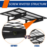 4-Pack 1.5x3FT Garage Shelving 17.7-inch-by-35.8-inch Wall Shelf Garage Storage Rack Wall Mounted Floating Shelves,Black Soywey