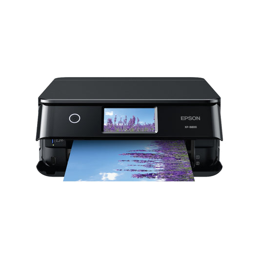 Epson Expression Photo XP-8800 Wireless Printer with 6-Color Claria Ink System, Borderless Printing up to 8.5" x 11", Fast 4" x 6" Photo Printing, 4.3" Color Touchscreen, Built-in Scanner and Copier