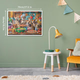 Dog Puppy Pizza Puzzles for Adults 1000 Pieces, Food Kitchen Jigsaw Puzzle, Animals Funny Puzzles BBOLDIN