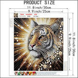 Tiger Diamond Art Kits for Adults Beginners,Animal Diamond Painting Kits,5D Special Shape Crystal Rhinestones Paint by Diamonds and Crafts for Adults Home Wall Decor 12 X 12inch SHICERNHJ