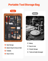 VEVOR Leather Working Tools Kit, 59 PCS Leather Craft Tools with Portable Canvas Storage Bag, Engraving Punching Sewing Stamping Sanding Tools, Ideal for Beginners DIY Enthusiasts and Professionals VEVOR
