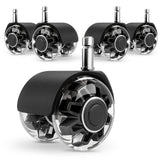 Office Chair Caster Wheels (Set of 5),Heavy-Duty Chair Wheels Support 2200lbs,Mute Rubber Chair Casters for Hardwood Floors and Carpet,2 Inch Universal Fit (Black) Omyoffice