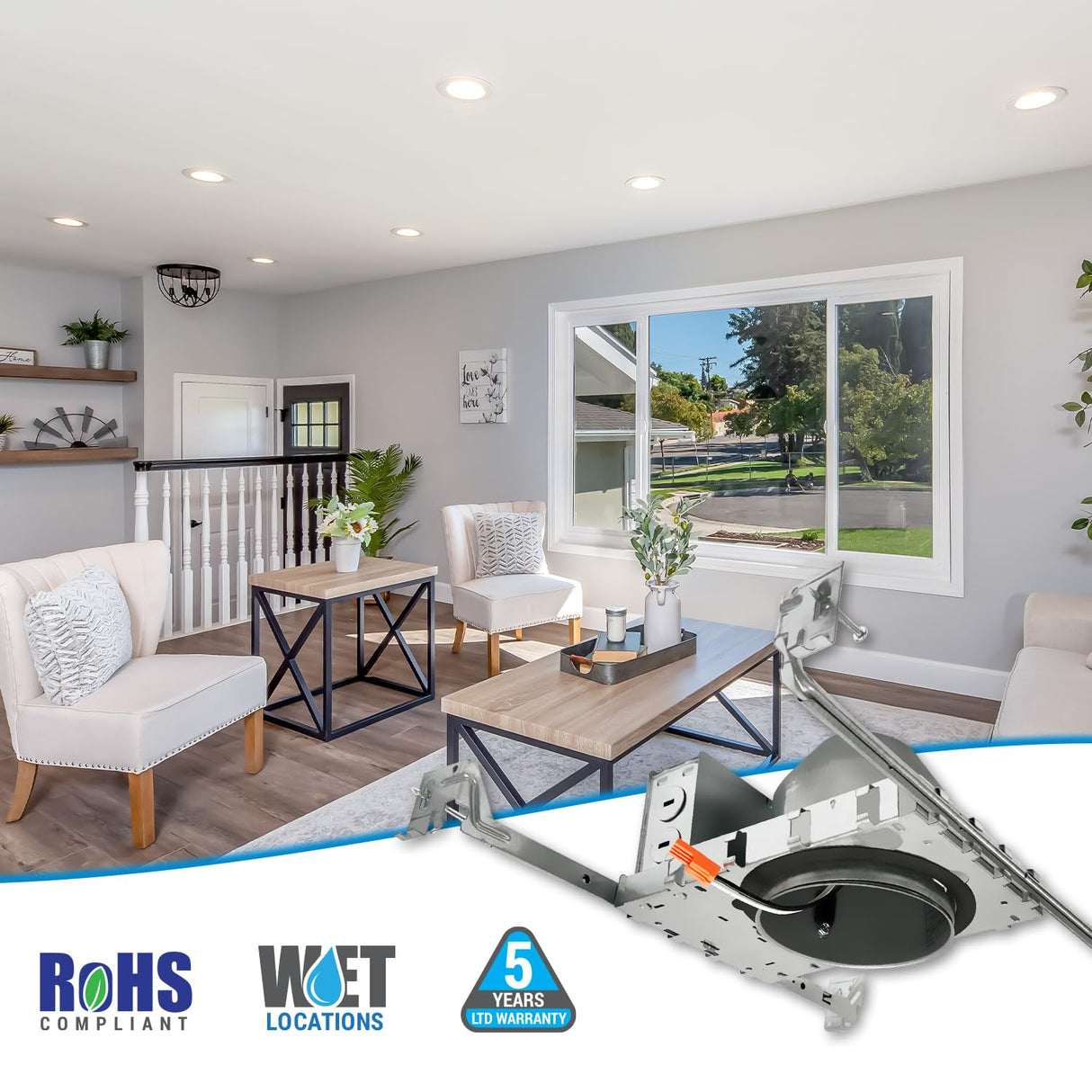 MW 6 Pack 4 Inch Recessed Lighting Housing Can Light New Construction, 4 Inch Shallow Can with TP24 Connector for LED Recessed Lighting, UL, ETL mw