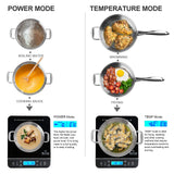 Duxtop Portable Induction Cooktop Burner, Induction Hot Plate with LCD Sensor Touch 1800 Watts, Silver 9600LS/BT-200DZ duxtop