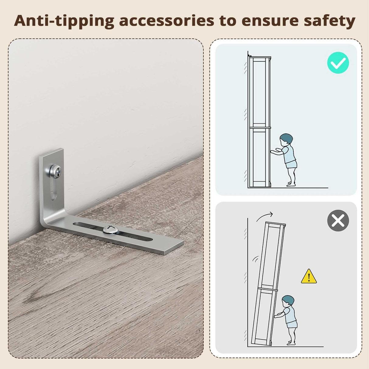 IRONCK Freestanding Closet System with 3 Wood Drawers, Modern Armoire Wardrobe with Adjustable Shelves & Hanging Rod, Walk-in Closet Systems Organizer, Rustic Maple IRONCK