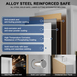 TIGERKING 【𝟐𝟒𝟑 𝐋𝐁𝐒】 2025 𝑯𝒆𝒂𝒗𝒚 𝑫𝒖𝒕𝒚 6-8 Gun Safe, Large Gun Safes for Home Rifle and Pistol, Gun Cabinets for Rifles and Shotguns with 3 Removable Shelf, White TIGERKING