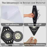 Tutmyrea 6 Pack Art Acoustic Panels Soundproof Wall Panels with Self-Adhesive, 20x12inchs Sound Absorbing Panels Boho Wall Decor, Gothic Decorative Acoustical Wall Panels Moon Stars Sun Phases Tutmyrea