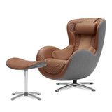 Nouhaus Classic Massage Chair with Ottoman – Caramel Leather Recliner with Percussive Shiatsu Massager, Built-in Speaker & Full Body Spot Massage – Ultimate Comfort for Home & Office Nouhaus