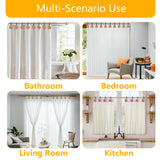 Shower Curtain Hooks, Wood Decorative Shower Curtain Rings, Modern Round Log Shower Curtain Hangers, 12PCS Shower Hooks for Shower Curtain Rod, Bedroom, Living Room (Black) JTDTH