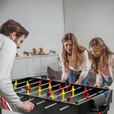 GYMAX 49" Multi Game Table, 4 in 1 Game Table with Foosball Table, Pool Billiards, Air Hockey & Table Tennis, Complete Combination Game Table for Family Game Room GYMAX