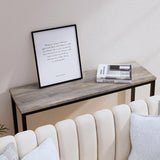 Timberer 39.4” Console Table, Hallway Entrance Table Sofa Table Behind Couch, for Living Room, Entryway, Easy Assembly, Accent Table, Grey Timberer
