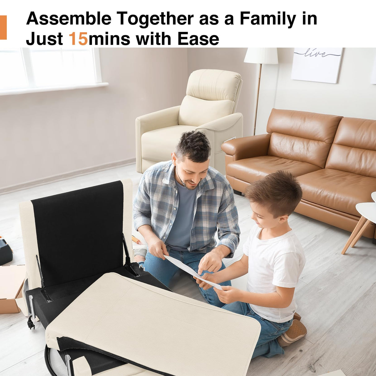 Welzona Power Swivel Rocker Recliner, 360° Swivel Nursery Rocking Chair, PU Leather Glider Rocking Recliner, Infinite Position Electric Chair for Adults with USB Port for Living Room, Beige White Welzona