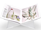 Honygebia Clear Acrylic Book Stands - Cross Frame Acrylic Book Holder, Open Bookstand for Display and Reading, Suitable for Art, Bible, Cookbook, Easel, Magazine, Textbooks 12.5" x 9.5" x 5.5" Honygebia