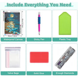 Moonlight Beach Diamond Painting Kits for Adults - Seaside Moon Diamond Art Kits for Adults, Round 5D Landscape Gem Art Kit for Adult DIY Crafts Kit Gift Home Wall Decor Gifts (16x12 inch) xackcme