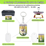 30pcs Metal Sublimation Keychain Blanks,Sublimation Blanks Bulk for Keychains,Double Sided Sublimation Ornament Blanks for Heat Press Printing,DIY Handmade Crafts Sublimation Keychains Guyuewey