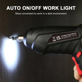 Cordless Electric Screwdriver, 3.6V Rechargeable Power Screwdriver with 47 pcs Accessories, usb charging, 3Nm Screw Gun, mini Carrying screwdriver set with LED Light for Electric Power Drill Set MYMULIKE